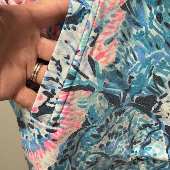 Lilly Pulitzer Sweatshirt Womens Small Skipper Popover 1/2 Zip Pullover Stretch - Picture 4 of 8